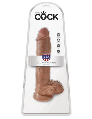 Pipedream-Vibrador realista com testículos de 25 cm-Castanho
