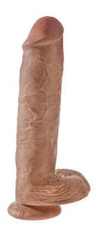 Pipedream-dildo realista com testículos de 29 cm-Castanho