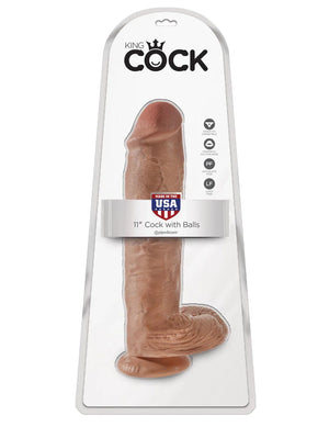 Pipedream-dildo realista com testículos de 29 cm-Castanho