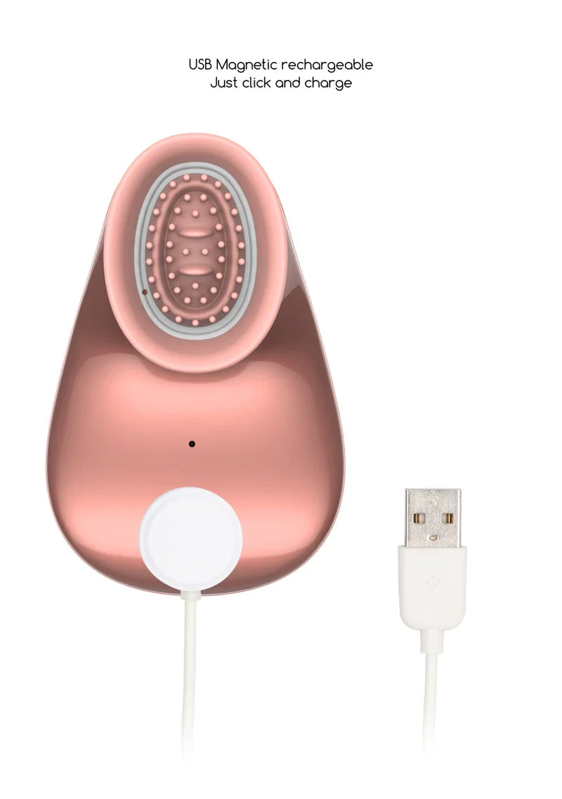 Estimulador Clitoriano vibratório Twitch e Ventosa mãos-livres-Rosa