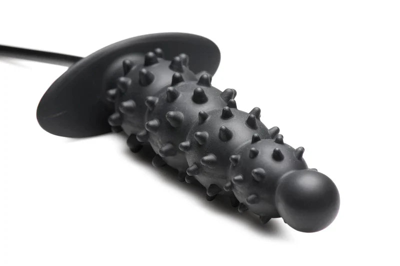 Plugue Anal Inflável Com Nervuras-Preto