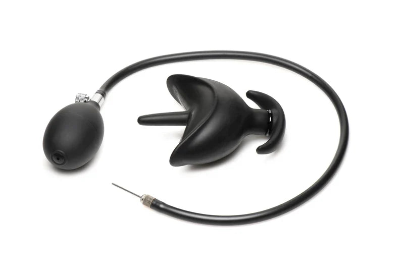 Plugue Anal de silicone inflável-Preto