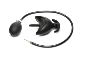 Plugue Anal de silicone inflável-Preto