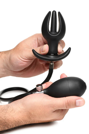 Plugue Anal de silicone inflável-Preto