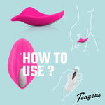 Bules-mini vibrador de calcinha com controle remoto-Rosa