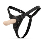 EasyToys-Dildo Com alça e arnês-Preto / Bege
