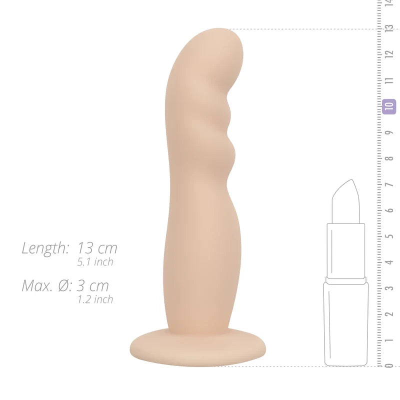 EasyToys-Dildo Com alça e arnês-Preto / Bege