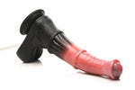 XR Brands-Vibrador ejaculador de Silicone Centaur Explosion-Preto / Vermelho