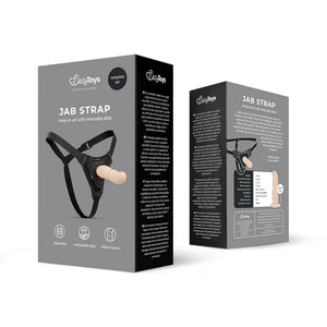 EasyToys-Dildo Com alça e arnês-Preto / Bege
