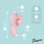 Bules - vibrador clitoriano com língua-rosa